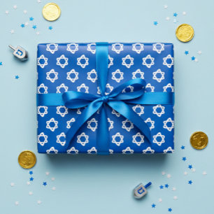 Ster van David Joodse Bar Mitzvah Chanoeka Simple Inpakpapier Vel