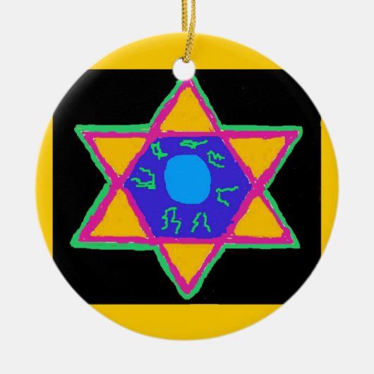 Ster van David Keramisch Ornament (Voorkant)