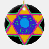 Ster van David Keramisch Ornament (Achterkant)