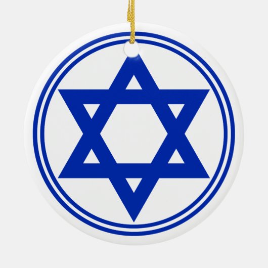 Ster van David Keramisch Ornament (Achterkant)