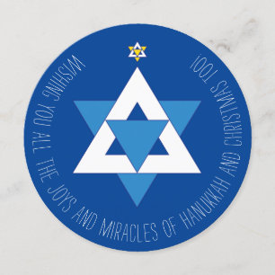 Ster van David Kerstboom Wenskaart Kaart