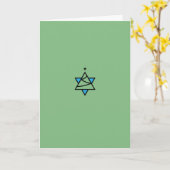 Ster van David Kerstboom Wenskaart Kaart (Gele Bloem)