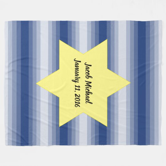 Ster van David - Kies uw kleuren! Fleece Deken (Voorkant (Horizontaal))