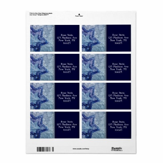 Ster van David labels (Full Sheet)