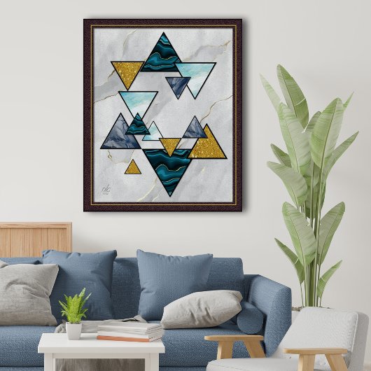 Ster van David - Magen David op Marble Giclée Art Poster