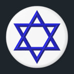 Ster van David Magneet<br><div class="desc">Ster van David - Beschikbaar in Blauw of Goud. U kunt uw eigen woorden,  afbeeldingen toevoegen en/of de achtergrondkleur wijzigen met de geweldige aanpassingsgereedschappen van Zazzle. Dit afbeelding is ook beschikbaar op tientallen andere producten.</div>