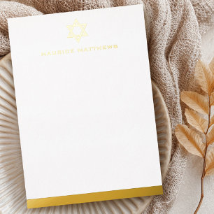 Ster van David mannelijke naam grens plat folie ka Uitnodiging