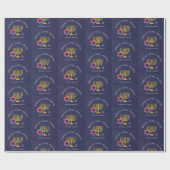 Ster van David Menorah Dreidel Blessing | Chanukah Cadeaupapier (Vlak)