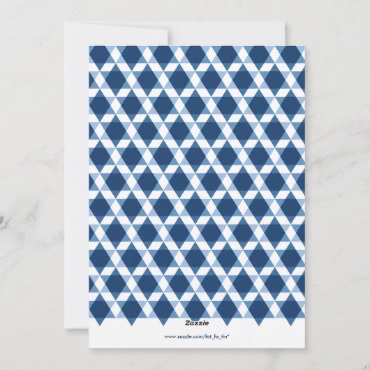 Ster van David Menorah Hanukkah Foto groetings Feestdagenkaart (Achterkant)