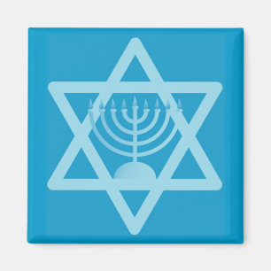 Ster van David Menorah Magneet