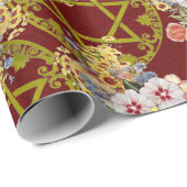 Ster van David met Floral Spray Cadeaupapier (Rol Hoek)
