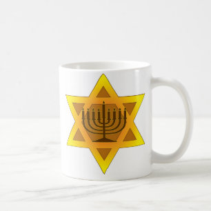 Ster van David met Menorah Koffiemok