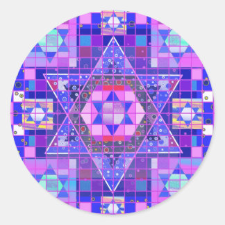 Ster van David mosaic Ronde Sticker