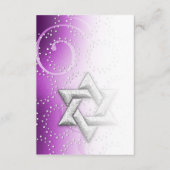 Ster van David na Party Raspberry Shimmer Kaart (Voorkant)