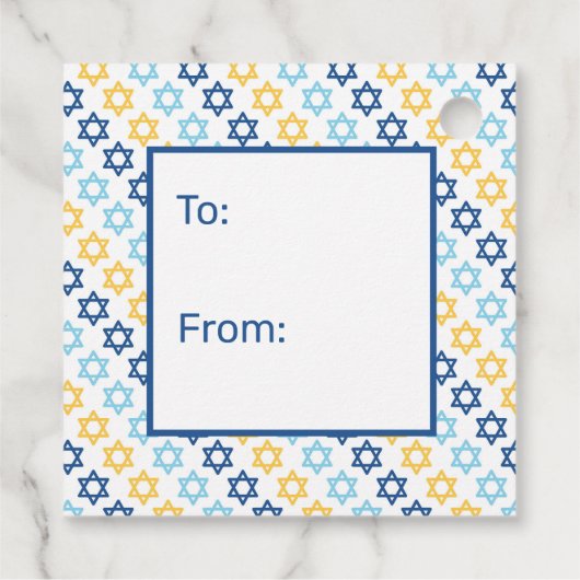 Ster van David naar Van Bedankjes Labels (Achterkant)