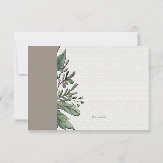 Ster van David Natuur Bereavement Hartelijk dank Bedankkaart (Achterkant)