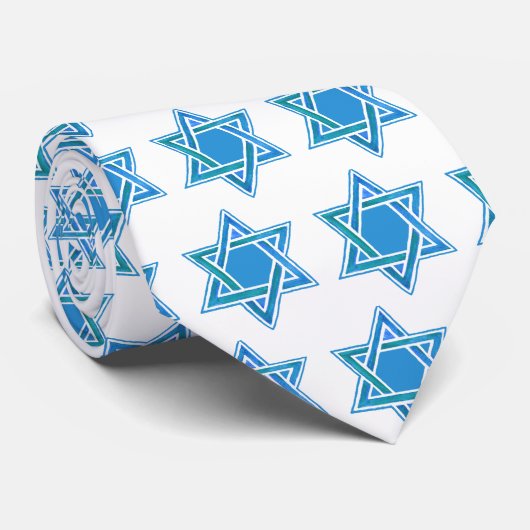 Ster van David Necktie Stropdas (Opgerold)