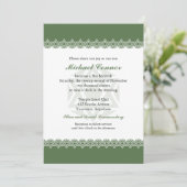 Ster van David Olive Bar of Bat Mitzvah Kaart (Staand voorkant)