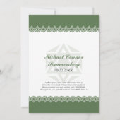 Ster van David Olive Bar of Bat Mitzvah Kaart (Achterkant)