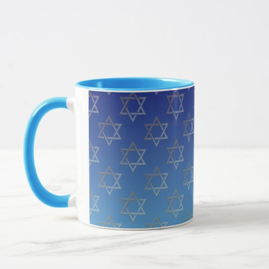 Ster van David op blauwe achtergrond Mok (Links)
