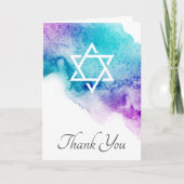 Ster van David paarse waterverf Kaart (Voorkant)