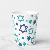 Ster van David Paper Cups - White Papieren Bekers (Achterkant)