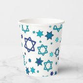 Ster van David Paper Cups - White Papieren Bekers (Voorkant)