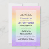 Ster van David Pastel Ombre Bat Mitzvah Kaart (Voorkant)