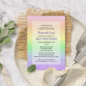 Ster van David Pastel Ombre Bat Mitzvah Kaart