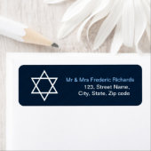 Ster van David Pattern Bar Mitzvah Etiket (Insitu)
