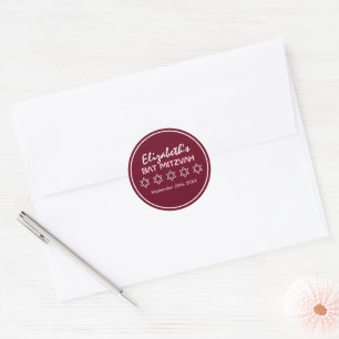 Ster van David Pattern Bat Mitzvah Ronde Sticker