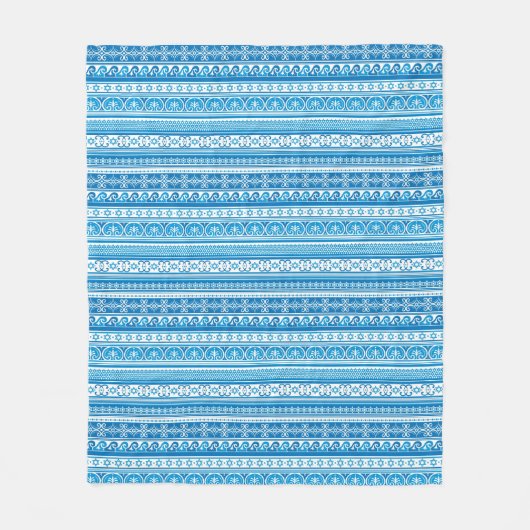 Ster van David Pattern Fleece Deken (Voorkant)