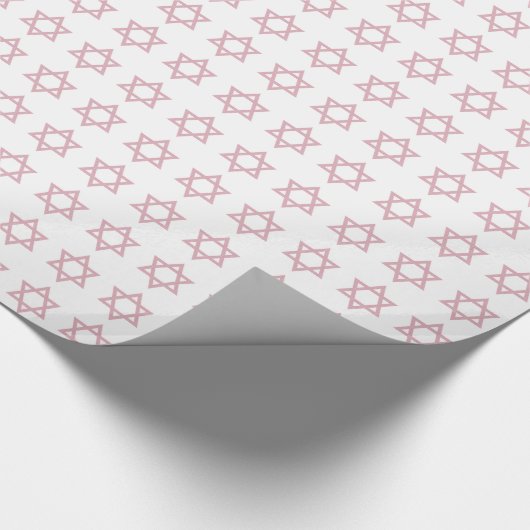 Ster van David Pattern-Pink Cadeaupapier (Hoek)