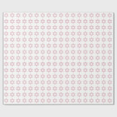 Ster van David Pattern-Pink Cadeaupapier (Vlak)