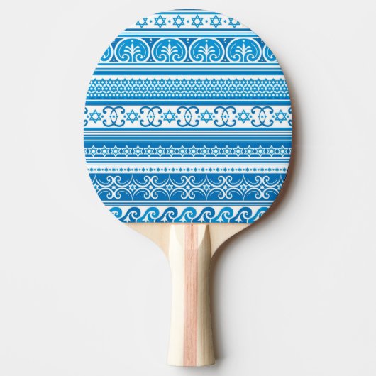 Ster van David Pattern Tafeltennisbatje (Voorkant)