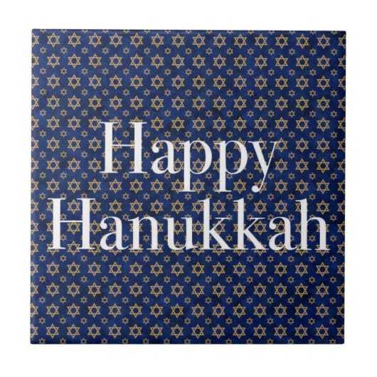 Ster van David Pattern Tile Tegeltje (Voorkant)