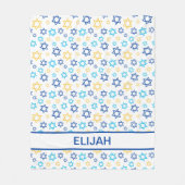 Ster van David Personalized Fleece Blanket (Voorkant)