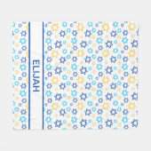 Ster van David Personalized Fleece Blanket Deken (Voorkant (Horizontaal))