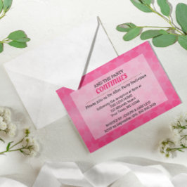 Ster van David Pink Ombre Bat Mitzvah After Party Kaart