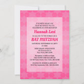 Ster van David Pink Ombre Bat Mitzvah Kaart (Voorkant)