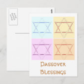 Ster van David pop art Briefkaart (Voorkant / Achterkant)