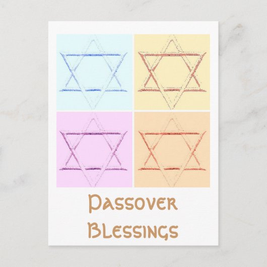 Ster van David pop art Briefkaart (Voorkant)