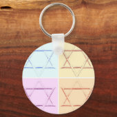 Ster van David pop art Sleutelhanger (Voorkant)