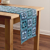 Ster van David Reverse Table Runner Korte Tafelloper (Voorbeeld)
