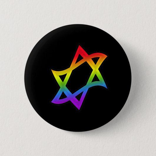 Ster van David Ronde Button 5,7 Cm (Voorkant)