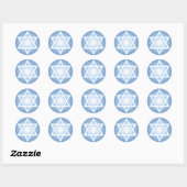Ster van David Ronde Sticker (Vel)