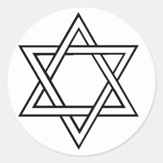Ster van David Ronde Sticker