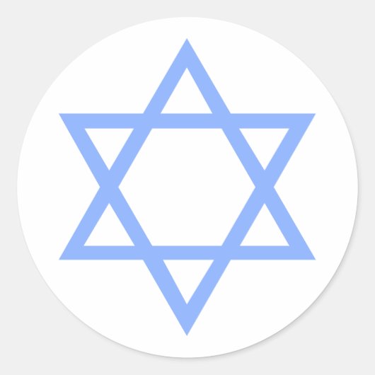 Ster van David Ronde Sticker (Voorkant)