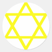 Ster van David Ronde Sticker (Voorkant)