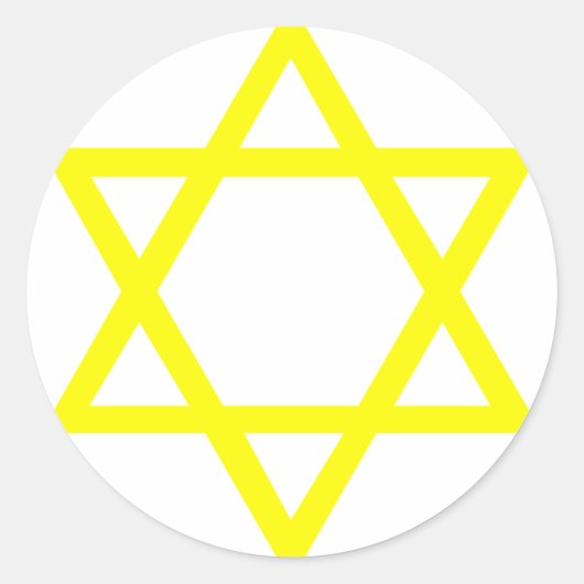 Ster van David Ronde Sticker (Voorkant)